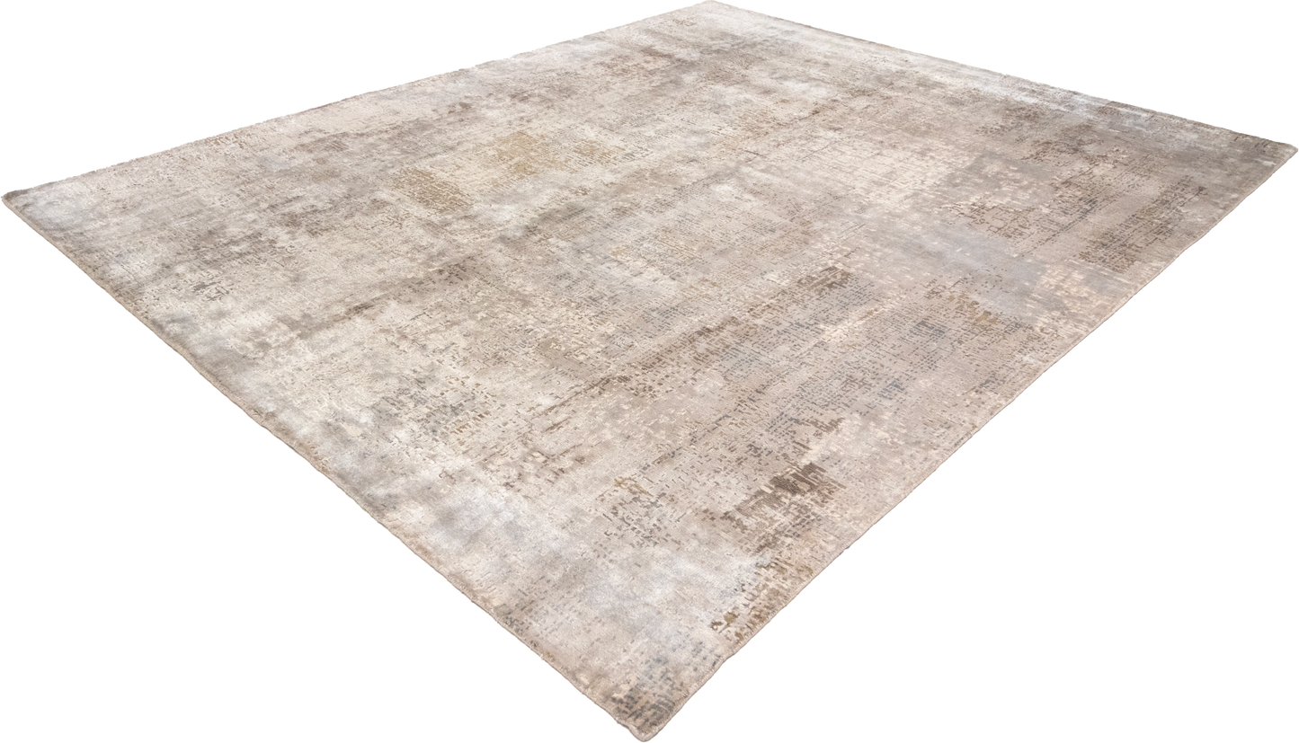 W 8 L 10.1 Modern Wool And Silk Blend Hand-Woven Contemporary Design - 64346
