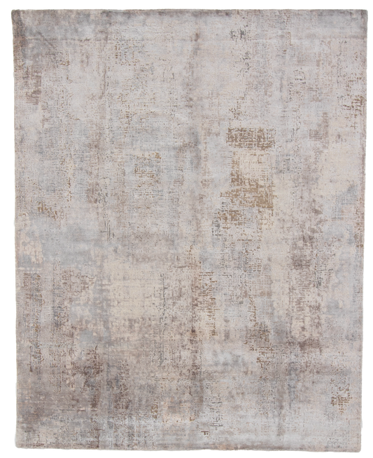 W 8 L 10.1 Modern Wool And Silk Blend Hand-Woven Contemporary Design - 64346
