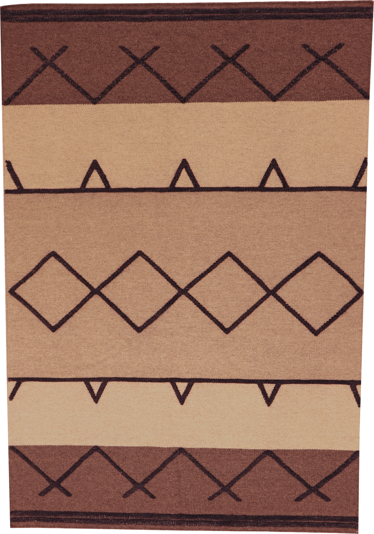 W 5 L 7 Kilim 100% Wool Hand-Woven All-Over Design - 64350