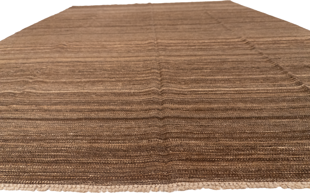 W 7.3 L 9.4 Modern 100% Wool Hand-Woven All-Over Design - 64357