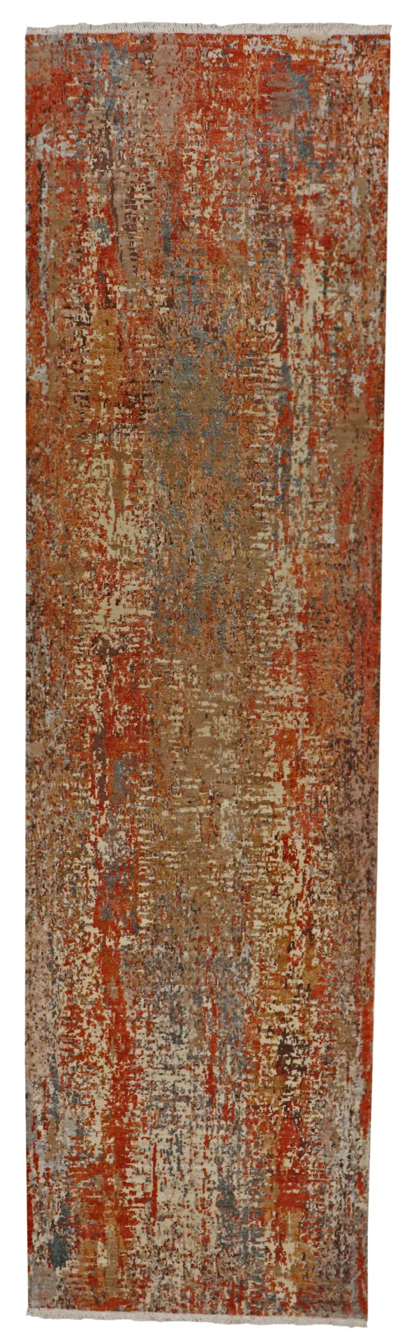 2.10 x 10.2 - Modern Fine/Wool/Silk All Over Rectangle - Finest Hand-Knotted Quality Wool — 64365