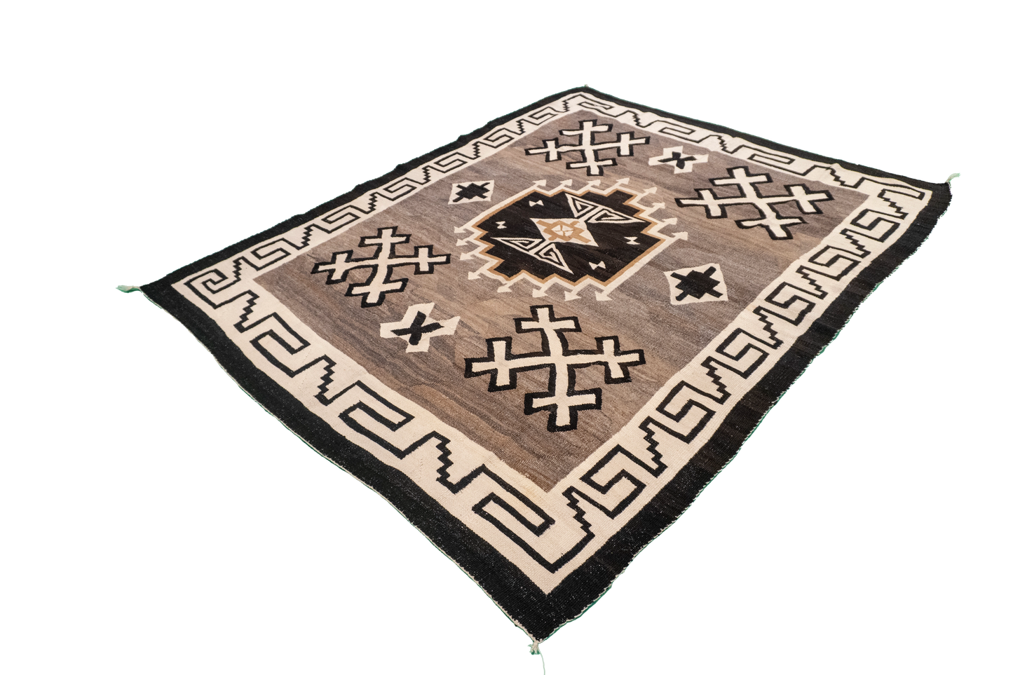 W 5 - L 6.7 - Navajo Fine All Over Rectangle - Finest Hand-Made Quality Wool - 64375