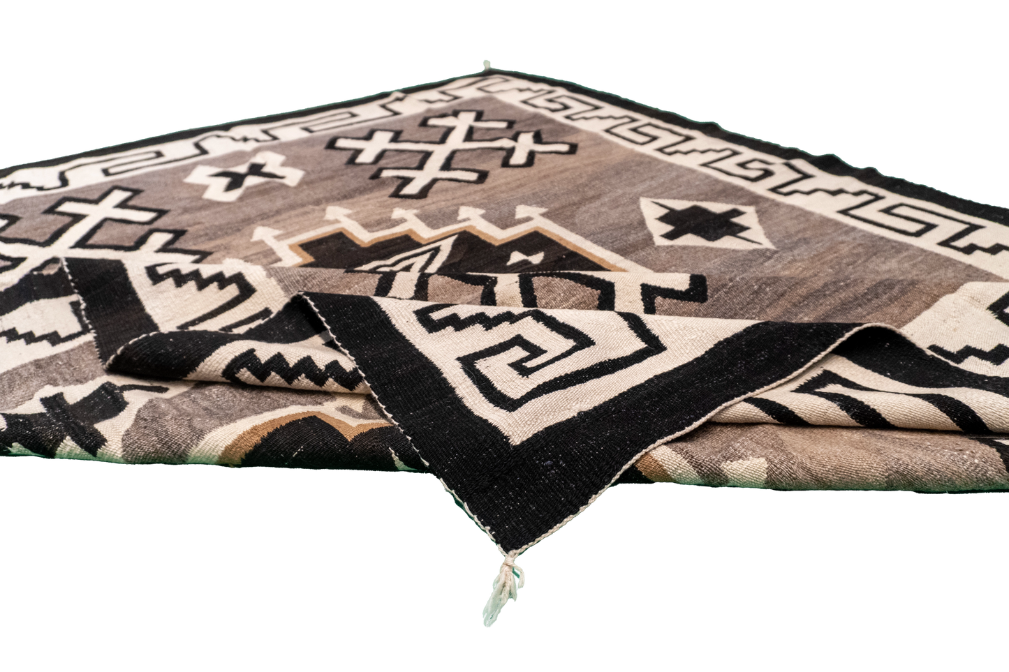 W 5 - L 6.7 - Navajo Fine All Over Rectangle - Finest Hand-Made Quality Wool - 64375