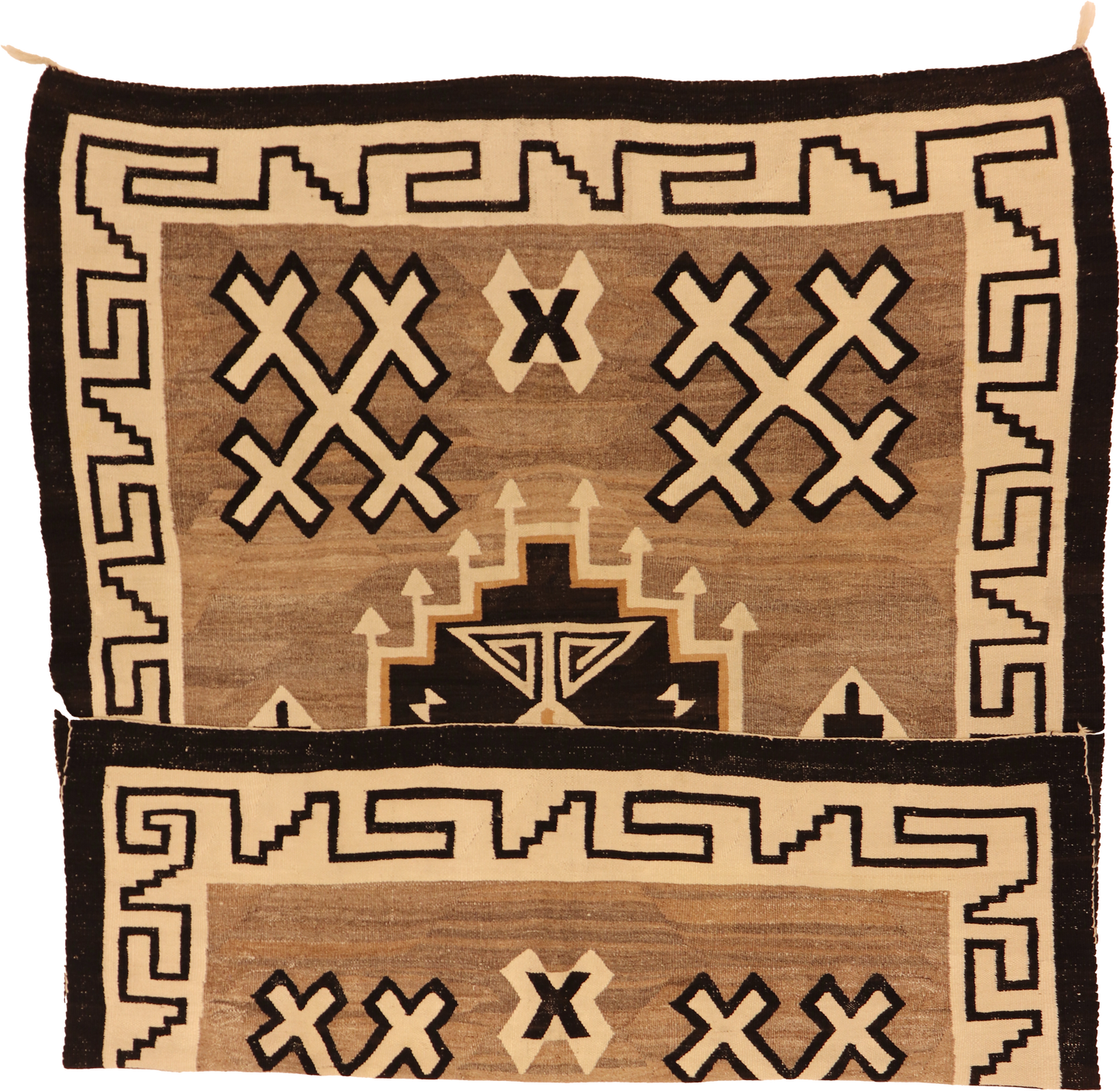 W 5 L 6.7 Navajo 100% Wool Hand-Woven All-Over Design - 64375