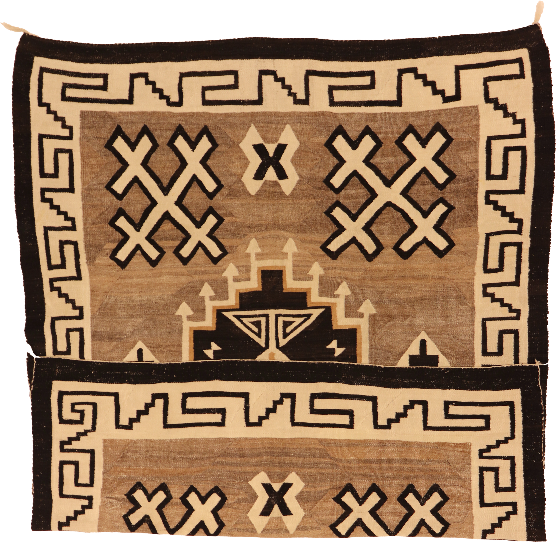 W 5 L 6.7 Navajo 100% Wool Hand-Woven All-Over Design - 64375