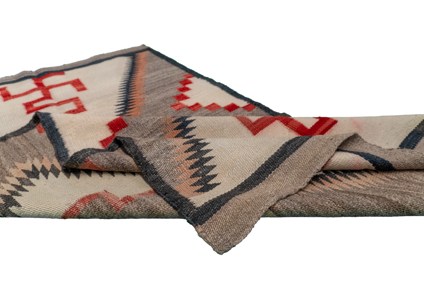 W 3 L 5.4 Navajo 100% Wool Hand-Woven Geometric Design - 64377