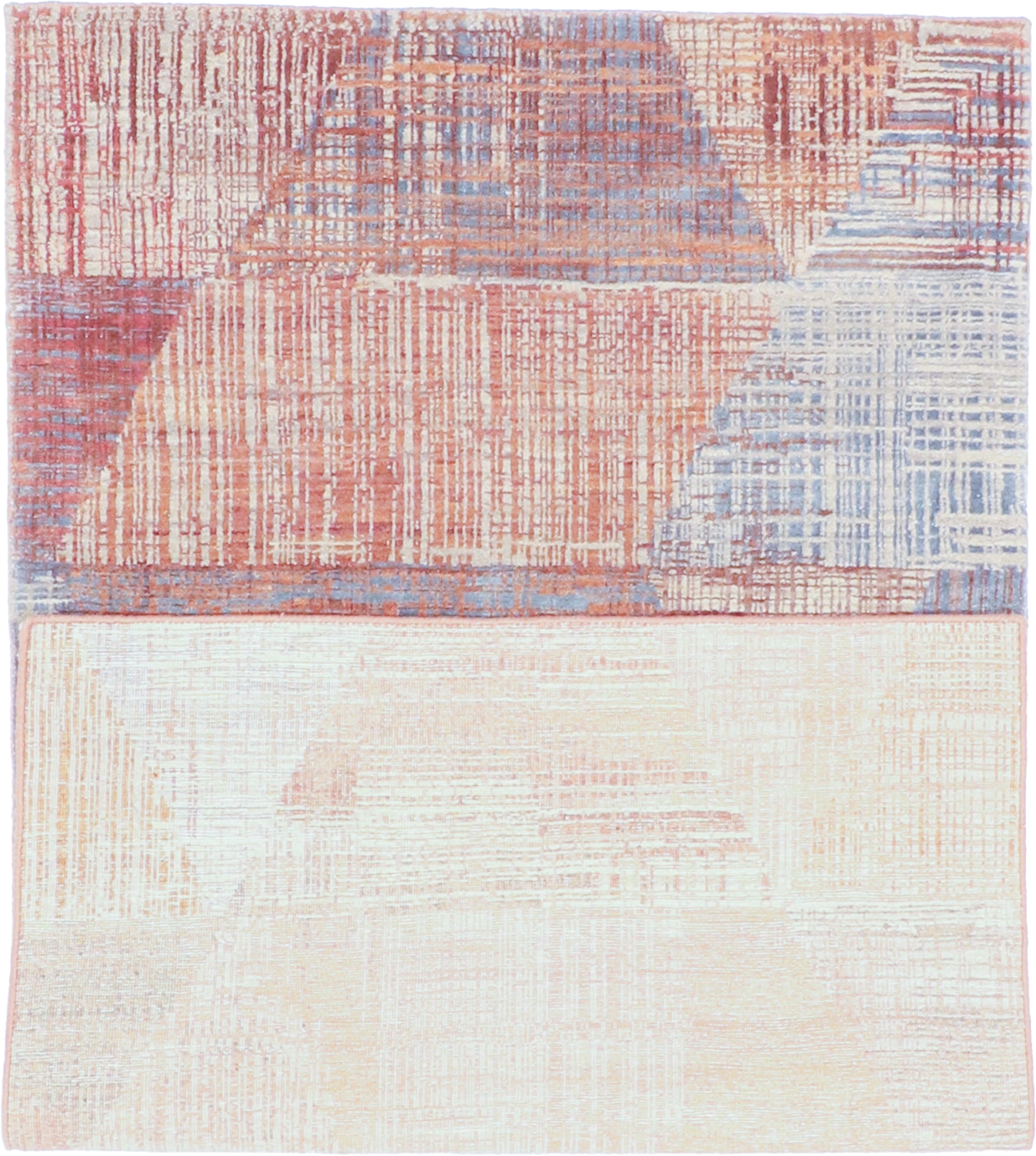W 3 L 5.1 Modern Wool And Silk Blend Hand-Woven All-Over Design - 64404