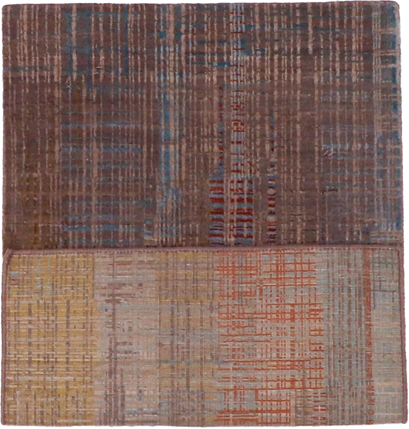 W 2 L 3 Modern Wool And Silk Blend Hand-Woven All-Over Design - 64410