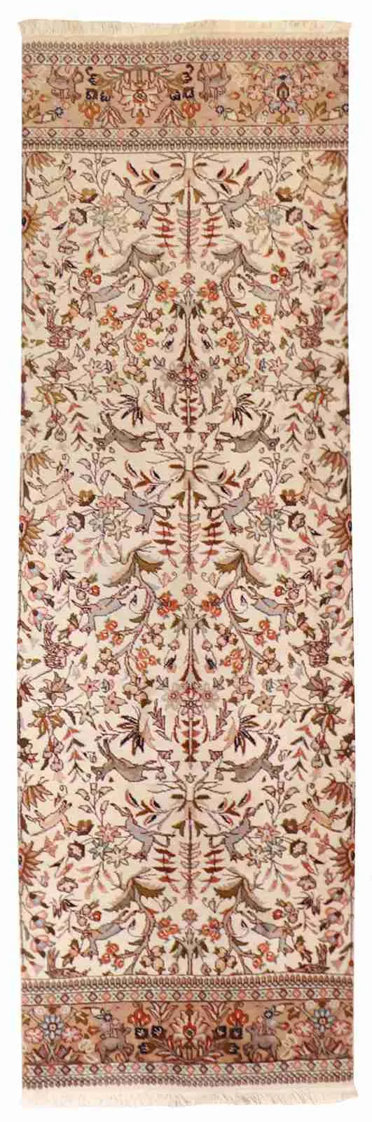 3.1 x 9.7 - Tabriz Fine Floral Rectangle - Hand Woven Rug — 64413