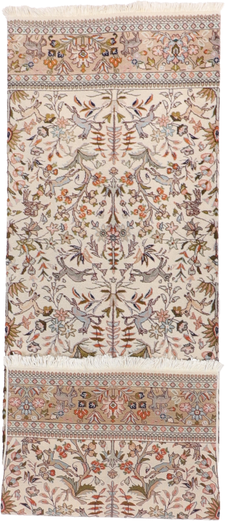 W 3.1 L 9.7 Tabriz Runner 100% Wool Hand-Woven All-Over Design - 64413