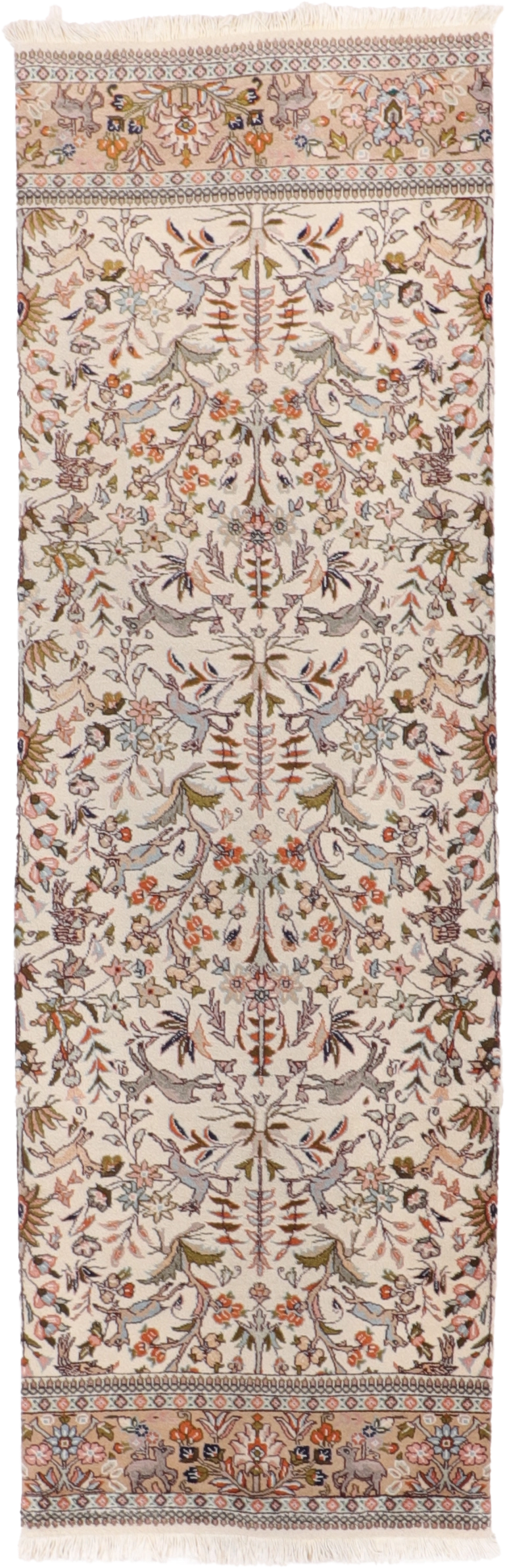 W 3.1 L 9.7 Tabriz Runner 100% Wool Hand-Woven All-Over Design - 64413