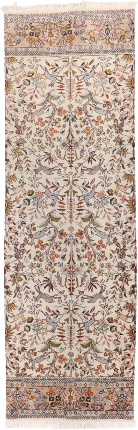 W 3.1 L 9.7 Tabriz Runner 100% Wool Hand-Woven All-Over Design - 64413