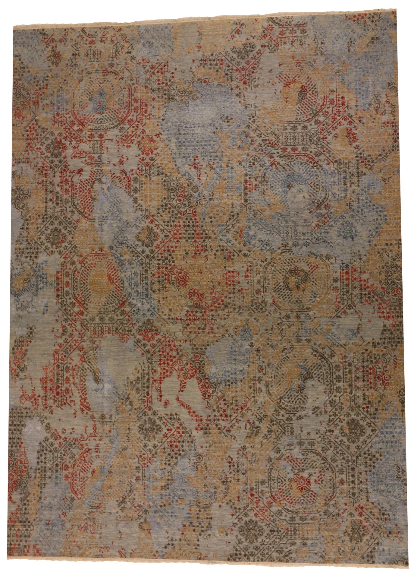 2.7 x 8 - Mountain Modern Fine/Wool All Over Rectangle - Finest Hand-Knotted Quality Wool — 64418