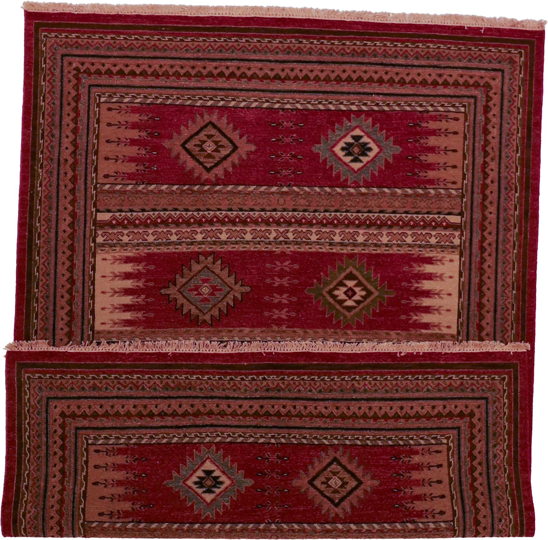 W 5 L 7 Karajeh 100% Wool Hand-Woven Geometric Design - 64467