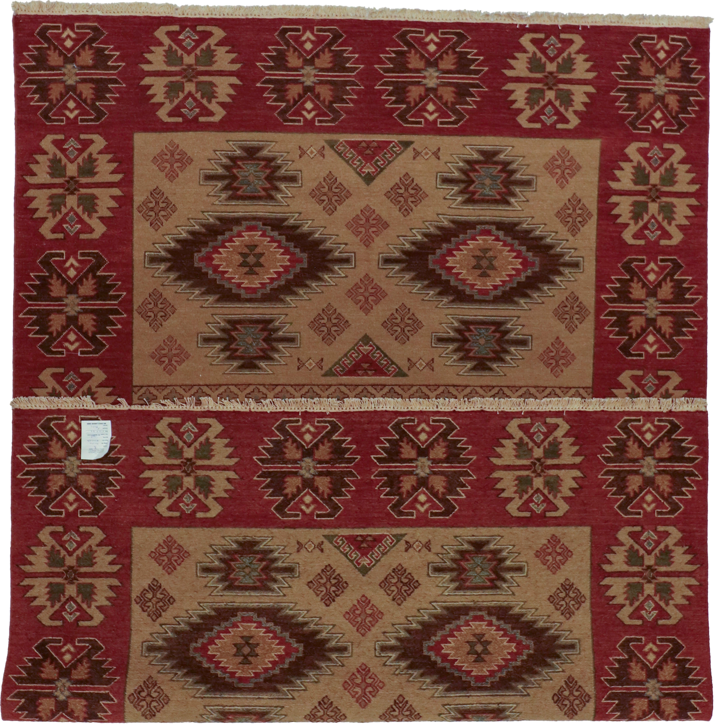 W 5.11 L 8.9 Kazak 100% Wool Handmade Geometric Design - 64475