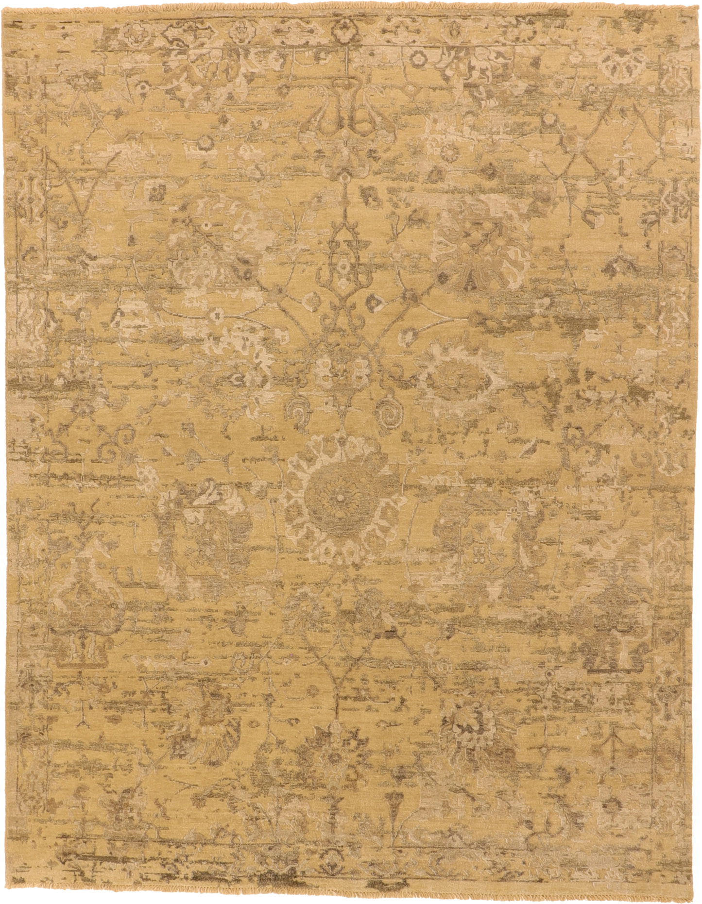 W 7.9 L 9.10 Modern 100% Wool Hand-Knotted Pile Rug - 64477
