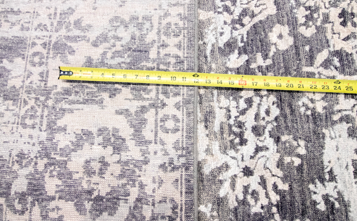 W 7.10 L 9.9 Modern Wool And Silk Blend Hand-Woven All-Over Design - 64481