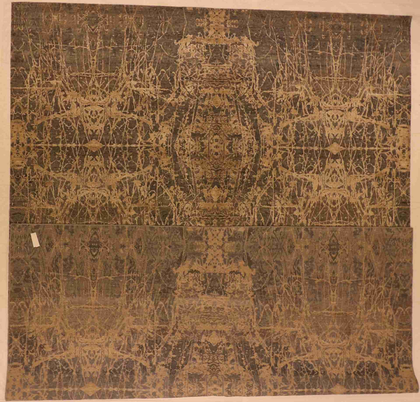 W 9.10 L 13.9 Modern Wool And Silk Blend Hand-Woven All-Over Design - 64496