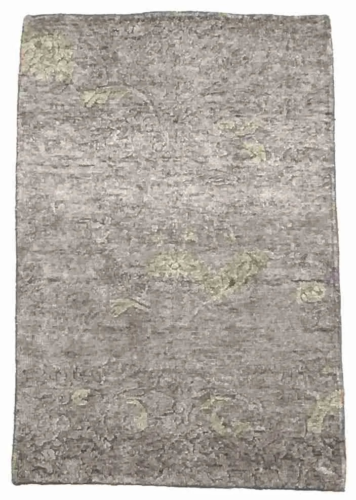 2 x 3 - Modern Silk/Wool All Over Rectangle - Finest Hand-Knotted Quality Silk/Wool — 64507