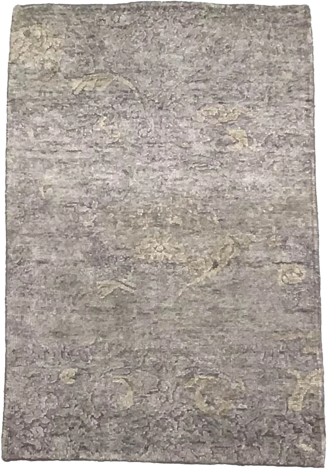 W 2 L 3 Modern Wool And Silk Blend Hand-Woven All-Over Design - 64507