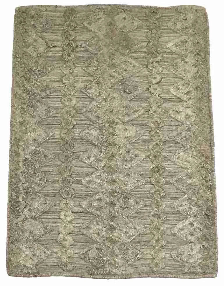 2 x 3 - Modern Wool All Over Rectangle - Finest Hand-Knotted Quality Wool — 64511