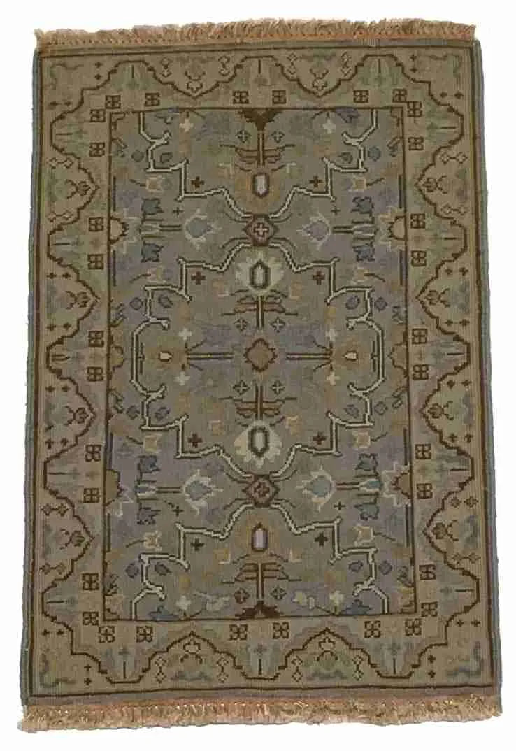 2 x 3 - Oushak Fine/Wool All Over Rectangle - Finest Hand-Knotted Quality Wool — 64520