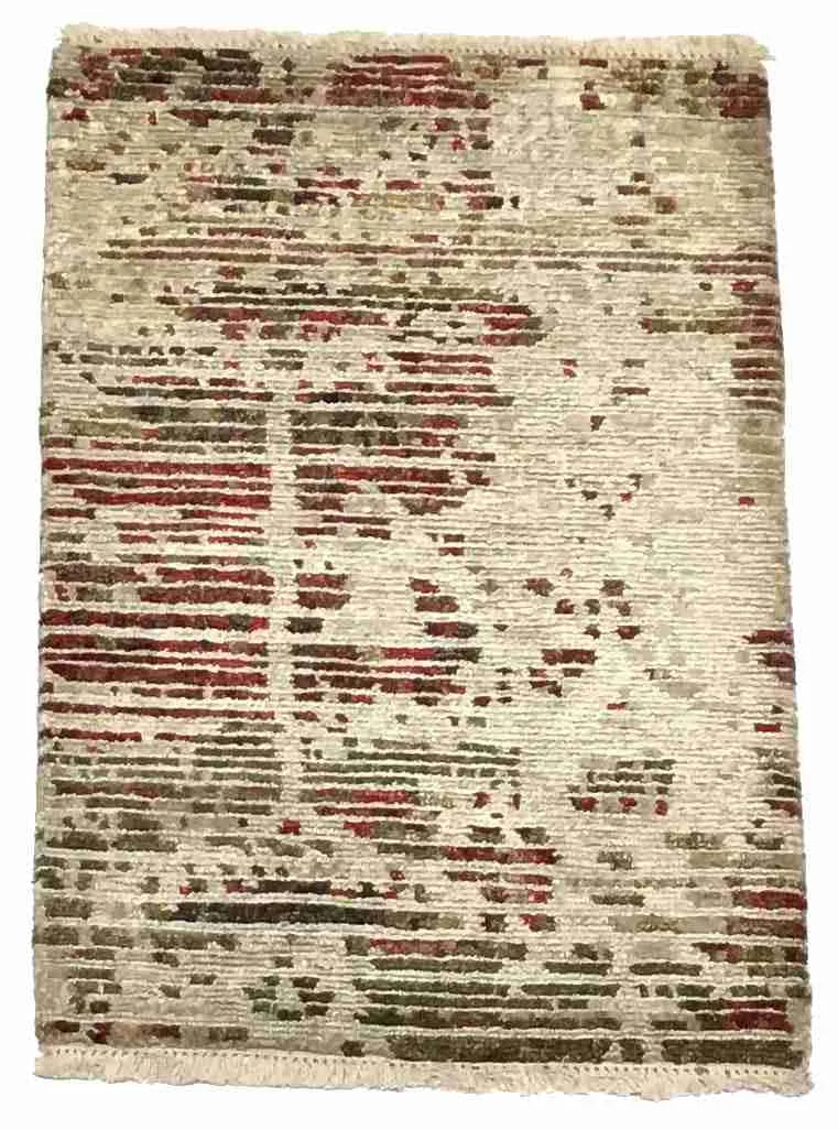 2 x 3 - Modern Silk/Wool All Over Rectangle - Finest Hand-Knotted Quality Wool/Silk — 64528