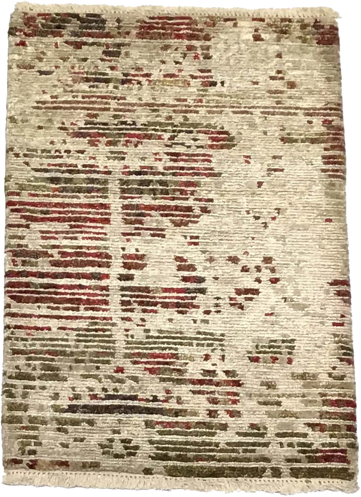 W 2 L 3 Modern Wool And Silk Blend Hand-Woven All-Over Design - 64528