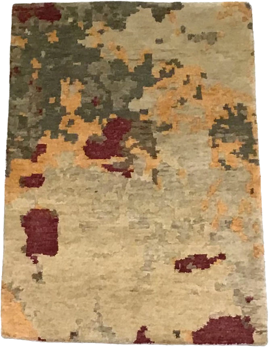 W 2 L 3 Modern 100% Wool Hand-Woven All-Over Design - 64529