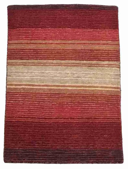 2 x 3 - Modern Silk/Wool All Over Rectangle - Finest Hand-Knotted Quality Wool/Silk — 64531