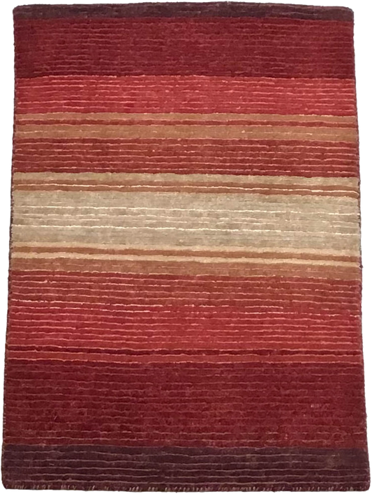 W 2 L 3 Modern Wool And Silk Blend Hand-Woven All-Over Design - 64531