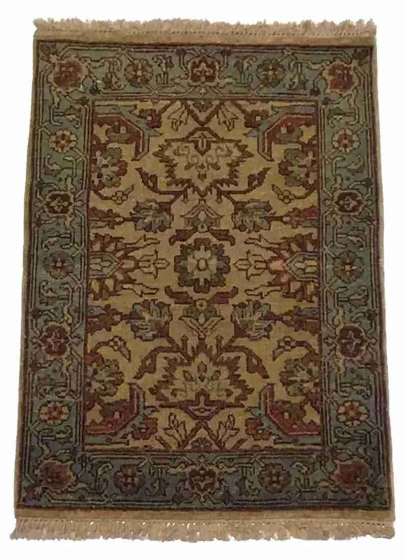 2 x 3 - Sultan Abad Fine/Wool All Over Rectangle - Finest Hand-Knotted Quality Wool — 64533