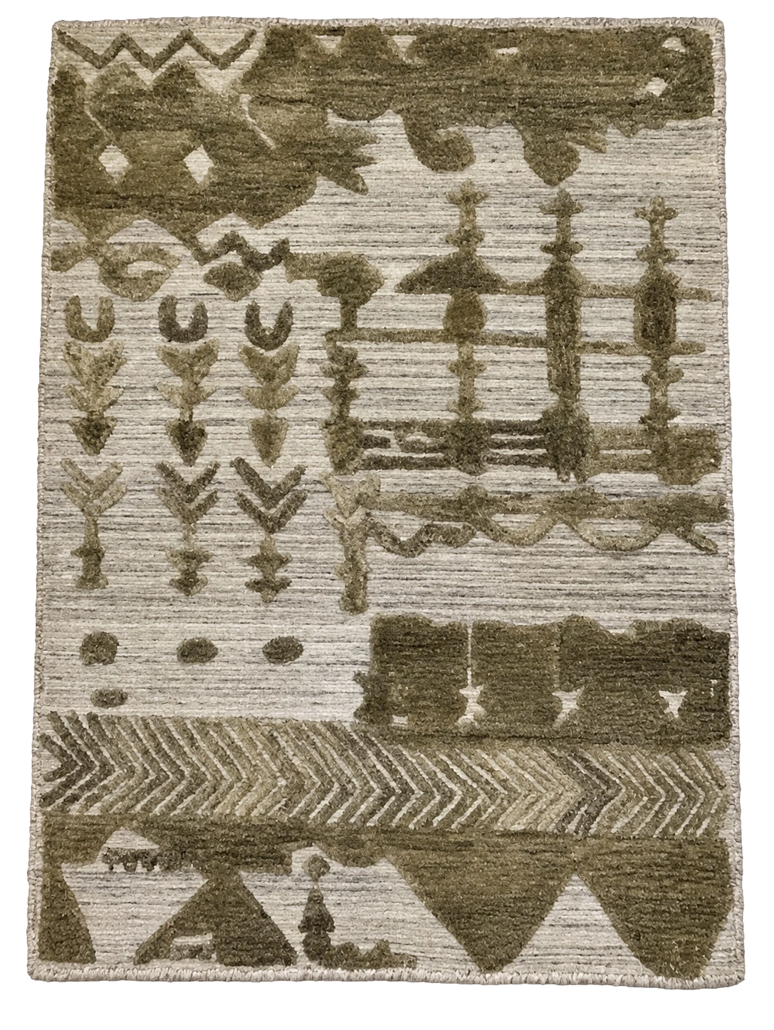 W 2 L 3 Modern 100% Wool Hand-Woven - 64543