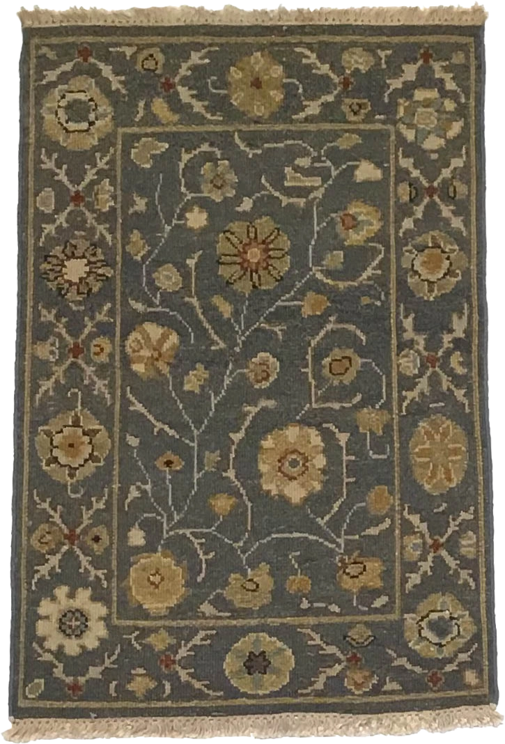 W 2 L 3 Tabriz 100% Wool Hand-Woven All-Over Design - 64575