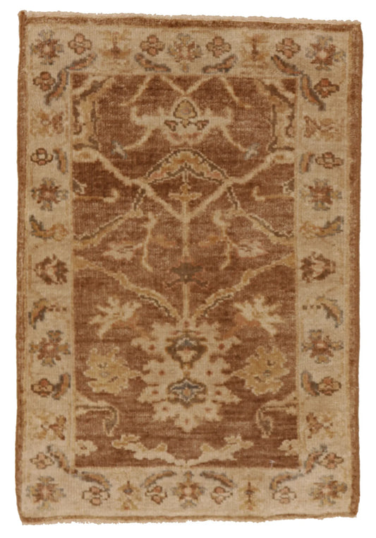 2 x 3 - Oushak Wool All Over Rectangle - Finest Hand-Knotted Quality Wool — 64579