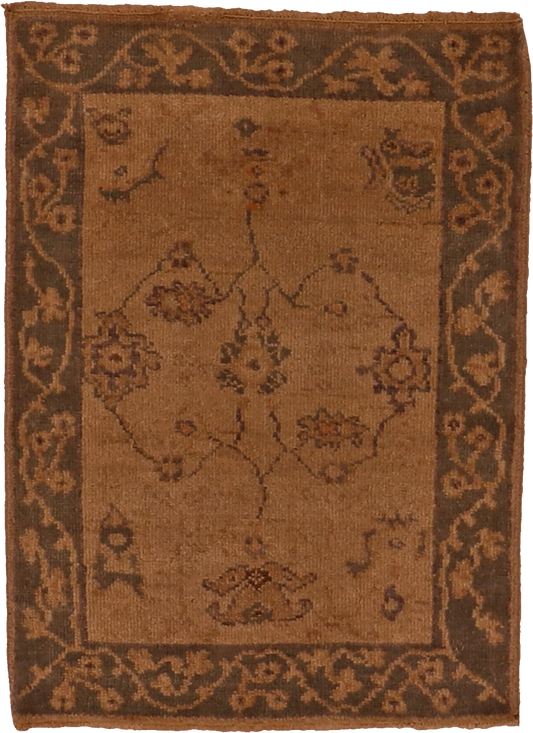 W 2 L 3 Oushak 100% Wool Hand-Woven All-Over Design - 64580