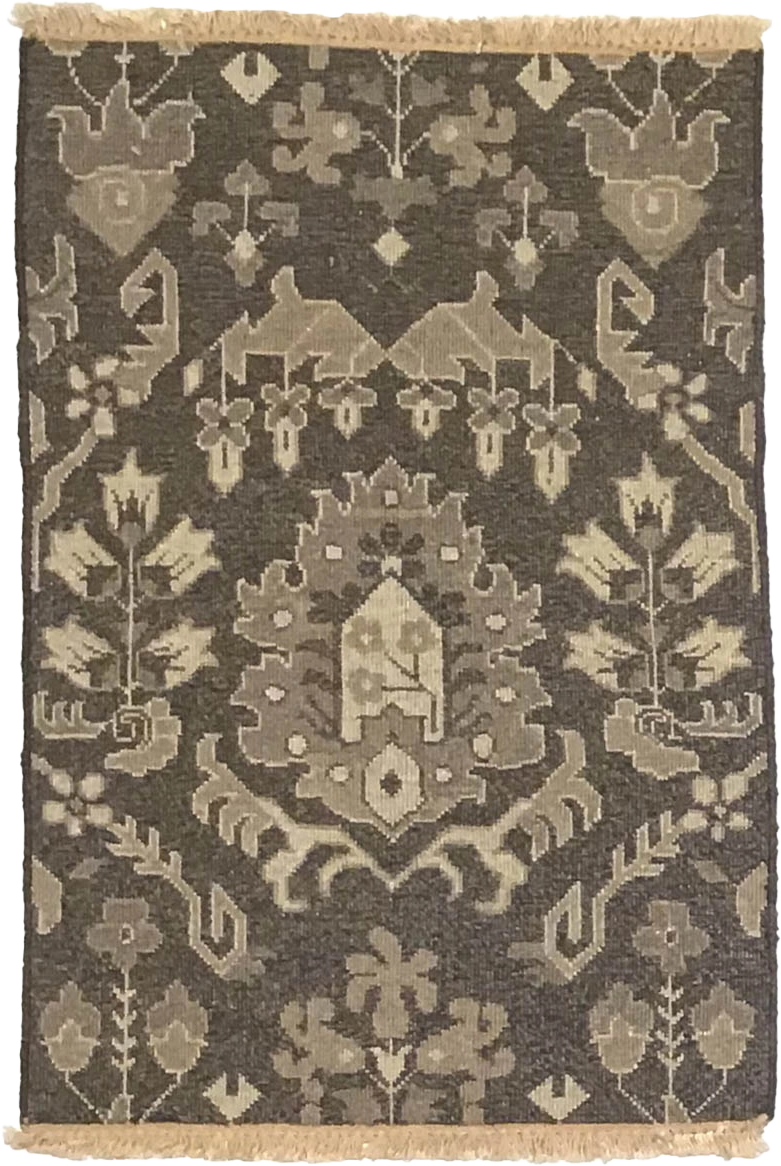 W 2 L 3 Sh Abbas 100% Wool Hand-Woven All-Over Design - 64604