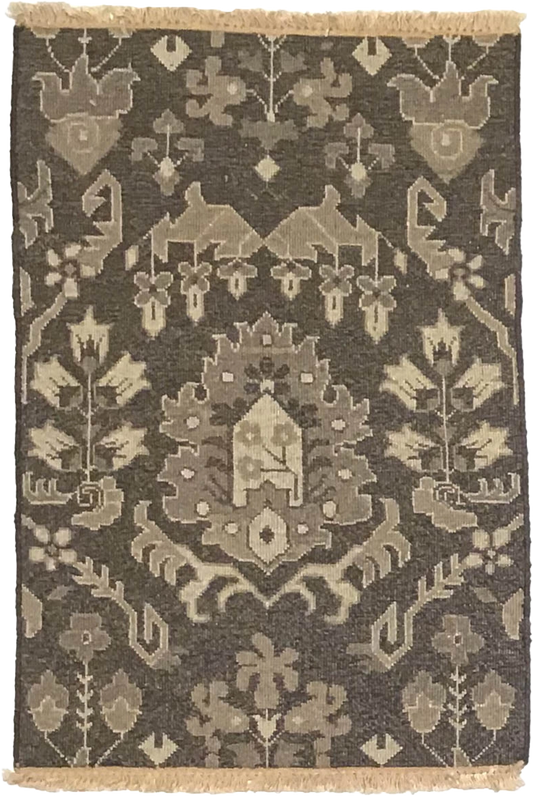 W 2 L 3 Sh Abbas 100% Wool Hand-Woven All-Over Design - 64604