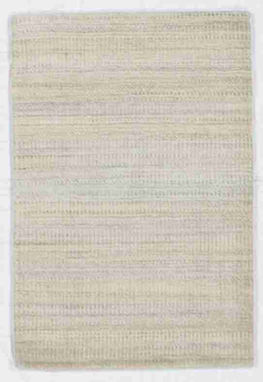 W 2 - L 3 - Modern Silk/Wool All Over Rectangle - Finest Hand-Knotted Quality - 64613