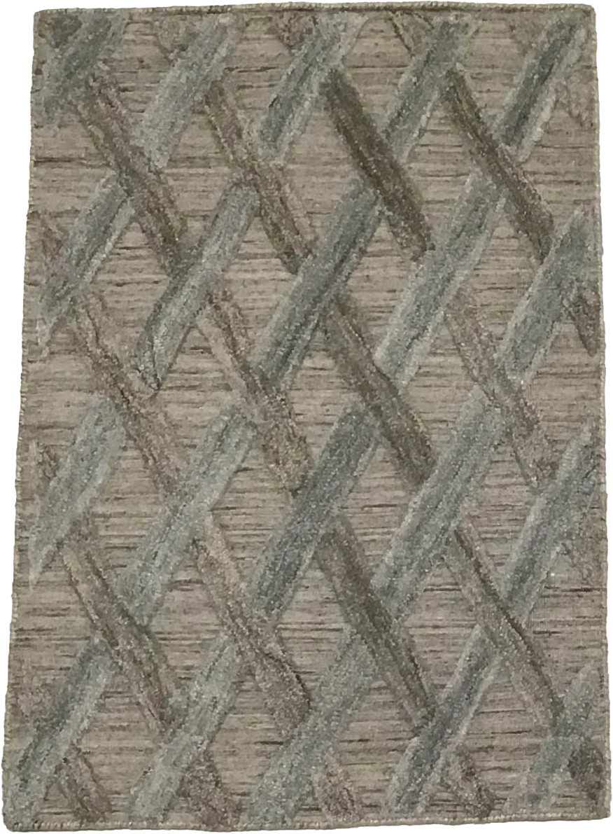 W 2 L 3 Modern 100% Wool Hand-Woven All-Over Design - 64626
