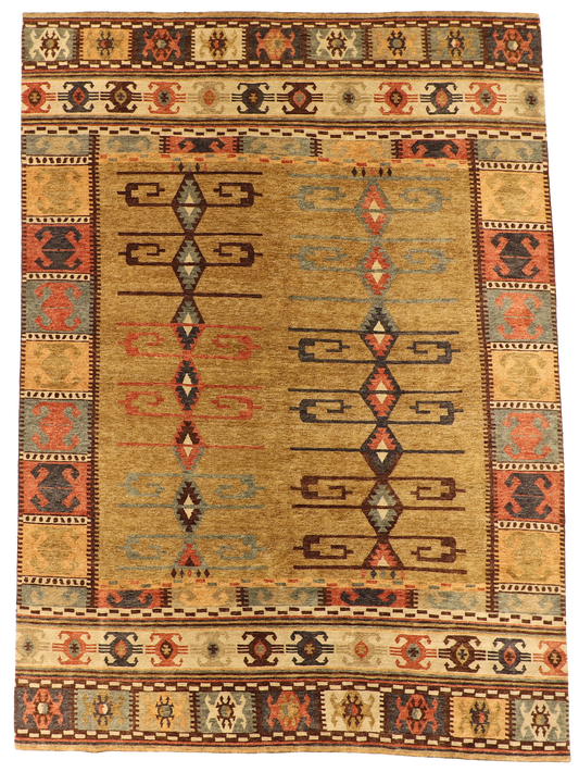 W 10.2 L 14.1 Kazak 100% Wool Hand-Woven - 64647