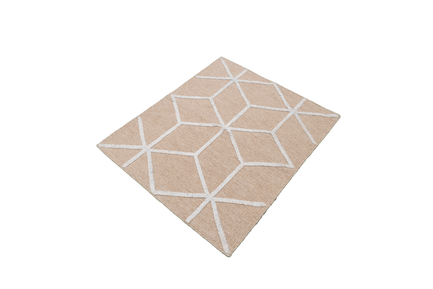 W 2.6 L 3.1 Modern Wool And Silk Blend Hand-Woven All-Over Design - 64656