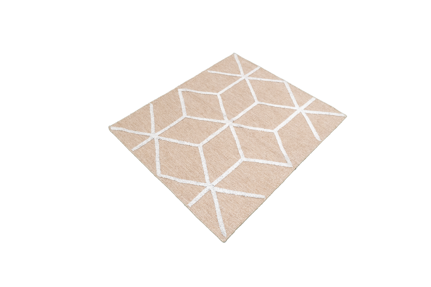 W 2.6 L 3.1 Modern Wool And Silk Blend Hand-Woven All-Over Design - 64656