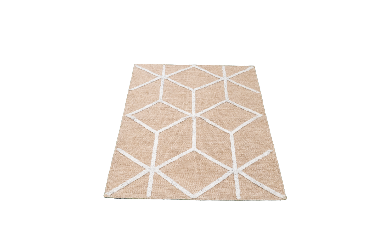 W 2.6 L 3.1 Modern Wool And Silk Blend Hand-Woven All-Over Design - 64656