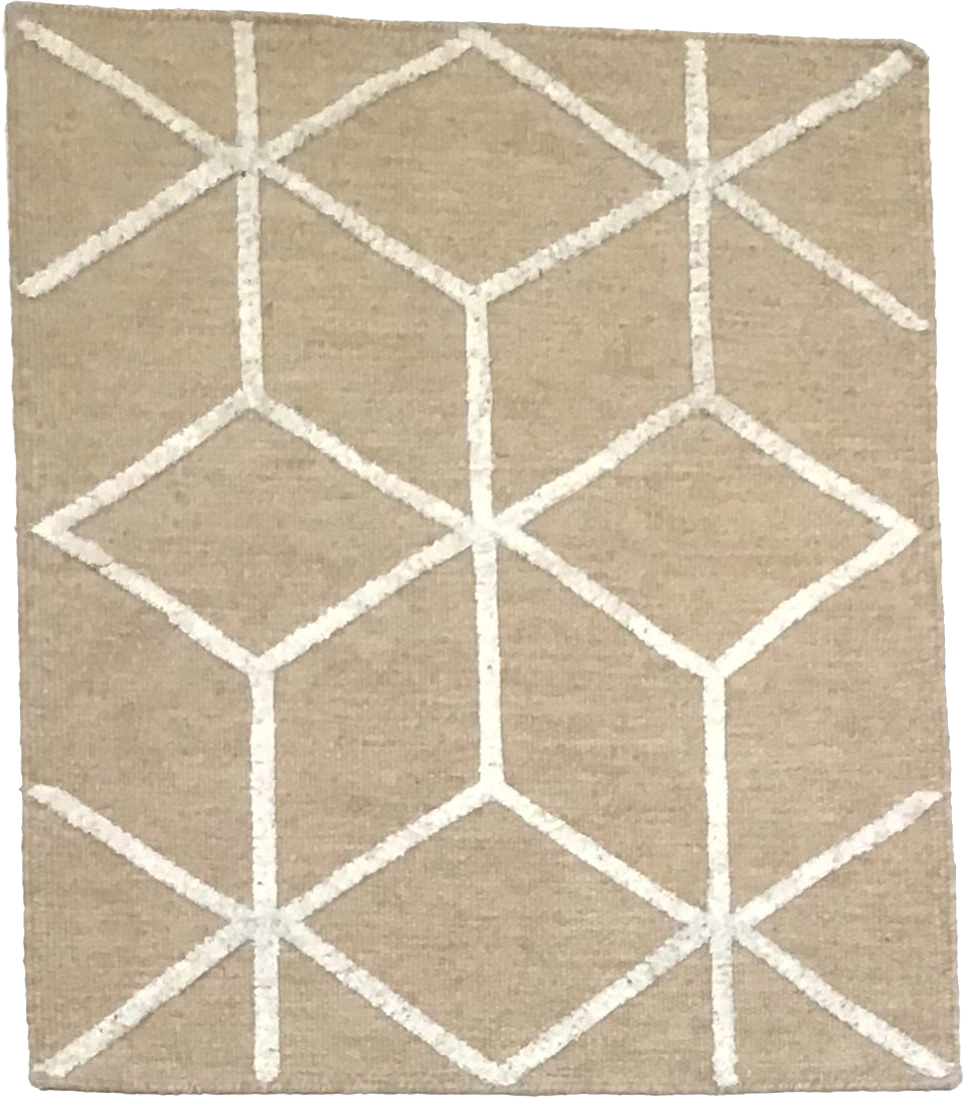W 2.6 L 3.1 Modern Wool And Silk Blend Hand-Woven Rug - 64656