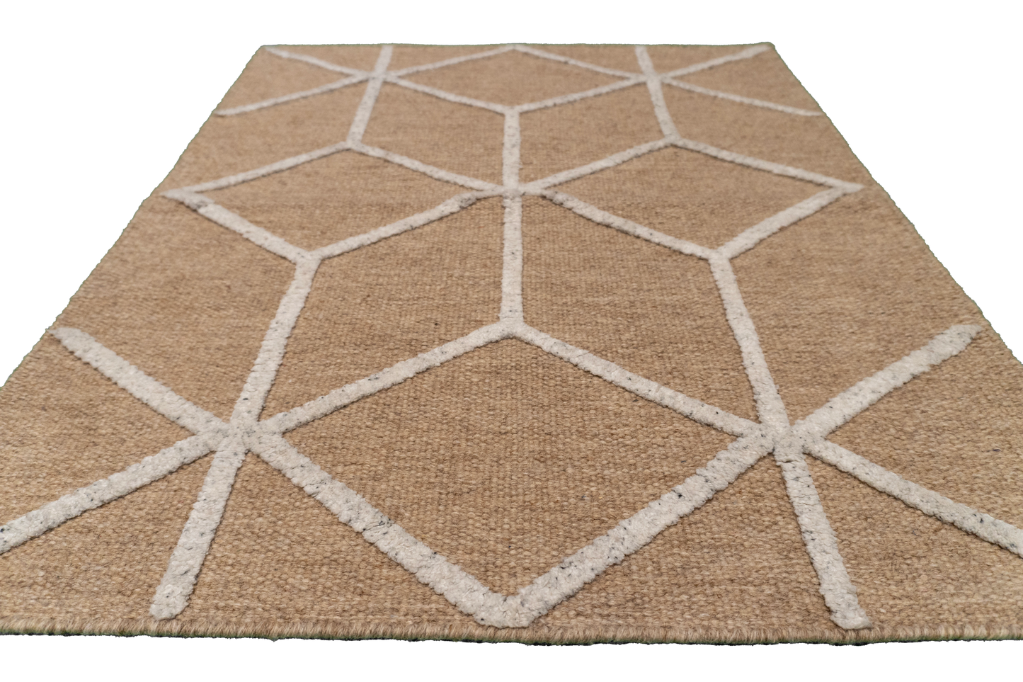 W 2.6 L 3.1 Modern Wool And Silk Blend Hand-Woven All-Over Design - 64656
