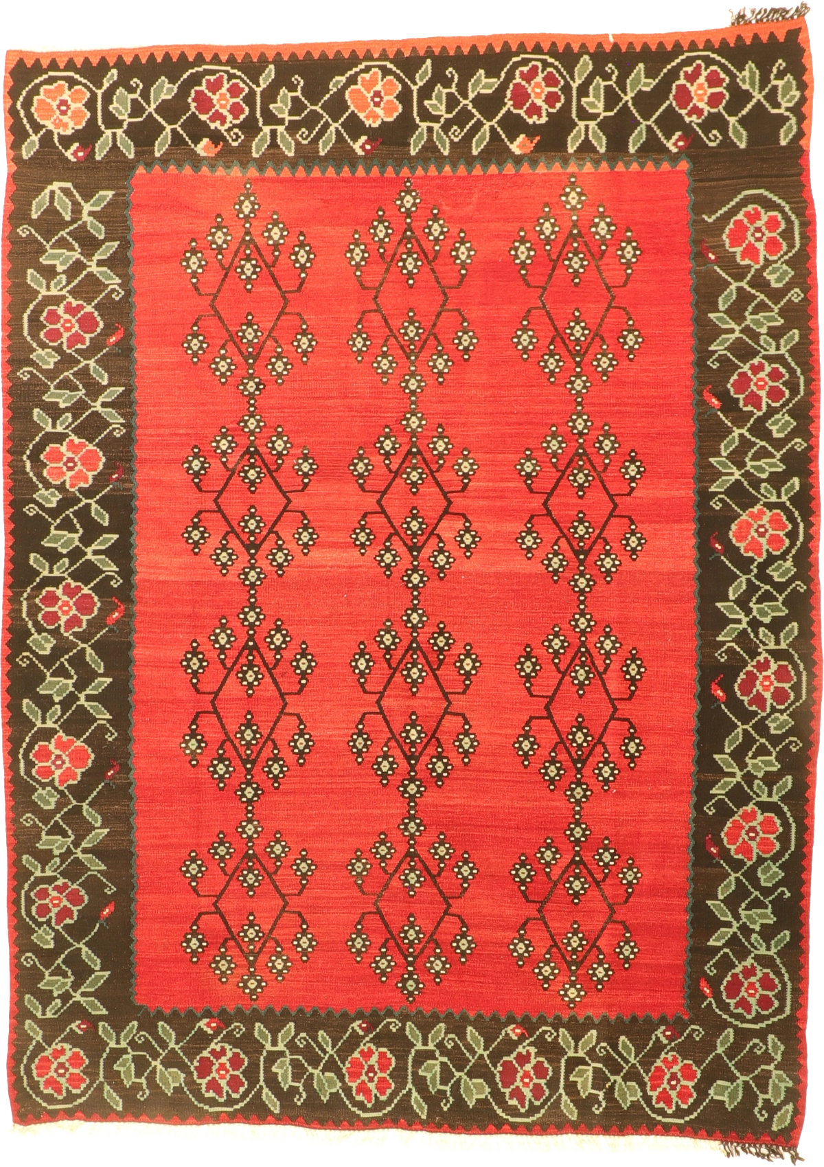 W 7.6 L 9.10 Berarabian 100% Wool Hand-Woven All-Over Design - 64708
