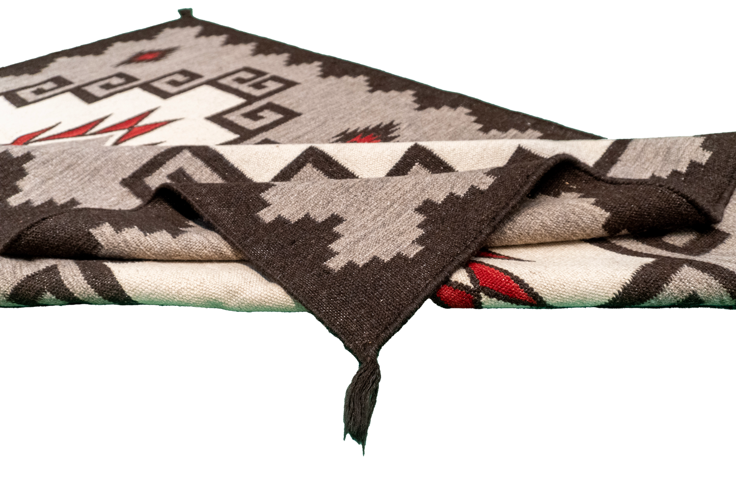 W 4.1 - L 6 - Navajo Fine/Wool All Over Rectangle - Finest Hand-Made Quality Wool - 64709