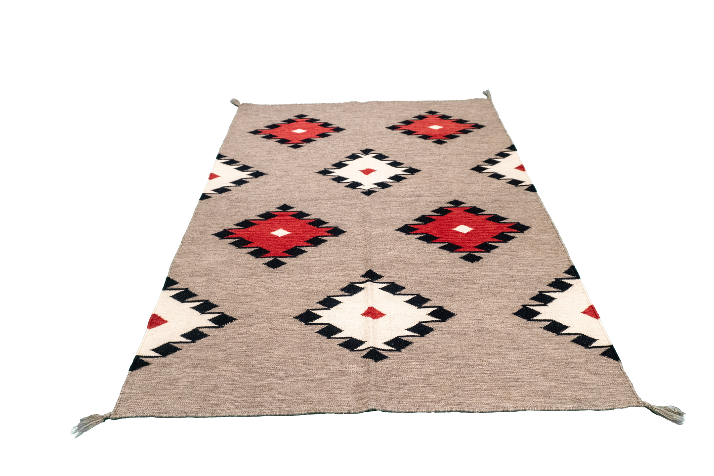 W 4.4 - L 5.10 - Navajo Fine/Wool All Over Rectangle - Finest Hand-Made Quality Wool - 64711