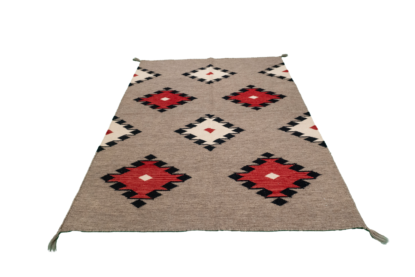 W 4.4 - L 5.10 - Navajo Fine/Wool All Over Rectangle - Finest Hand-Made Quality Wool - 64711